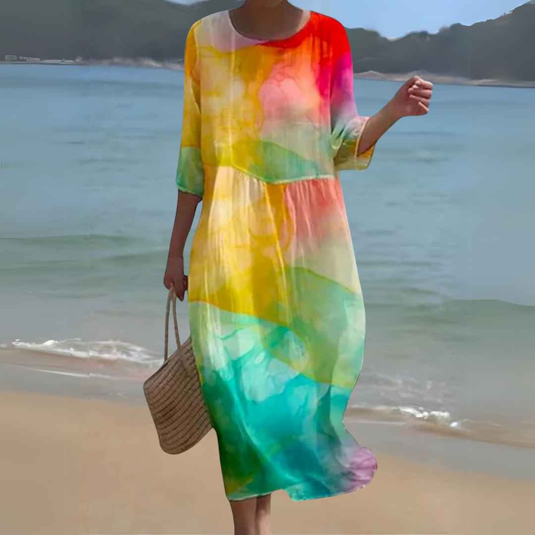 Kallie | Women’s Long Sleeve Caftan Maxi Dress