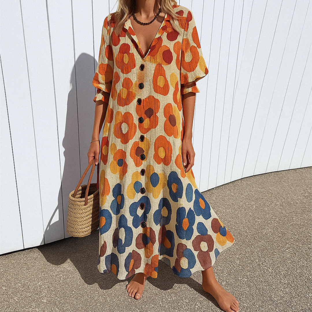 Lucia | Women’s Long Sleeve Shirt Maxi Dress