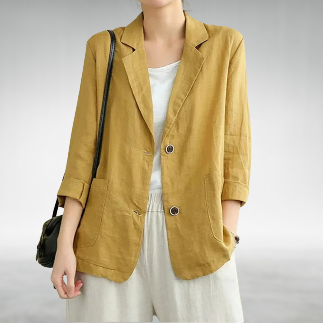 Helena | Women's Lightweight Linen Cotton Blazer