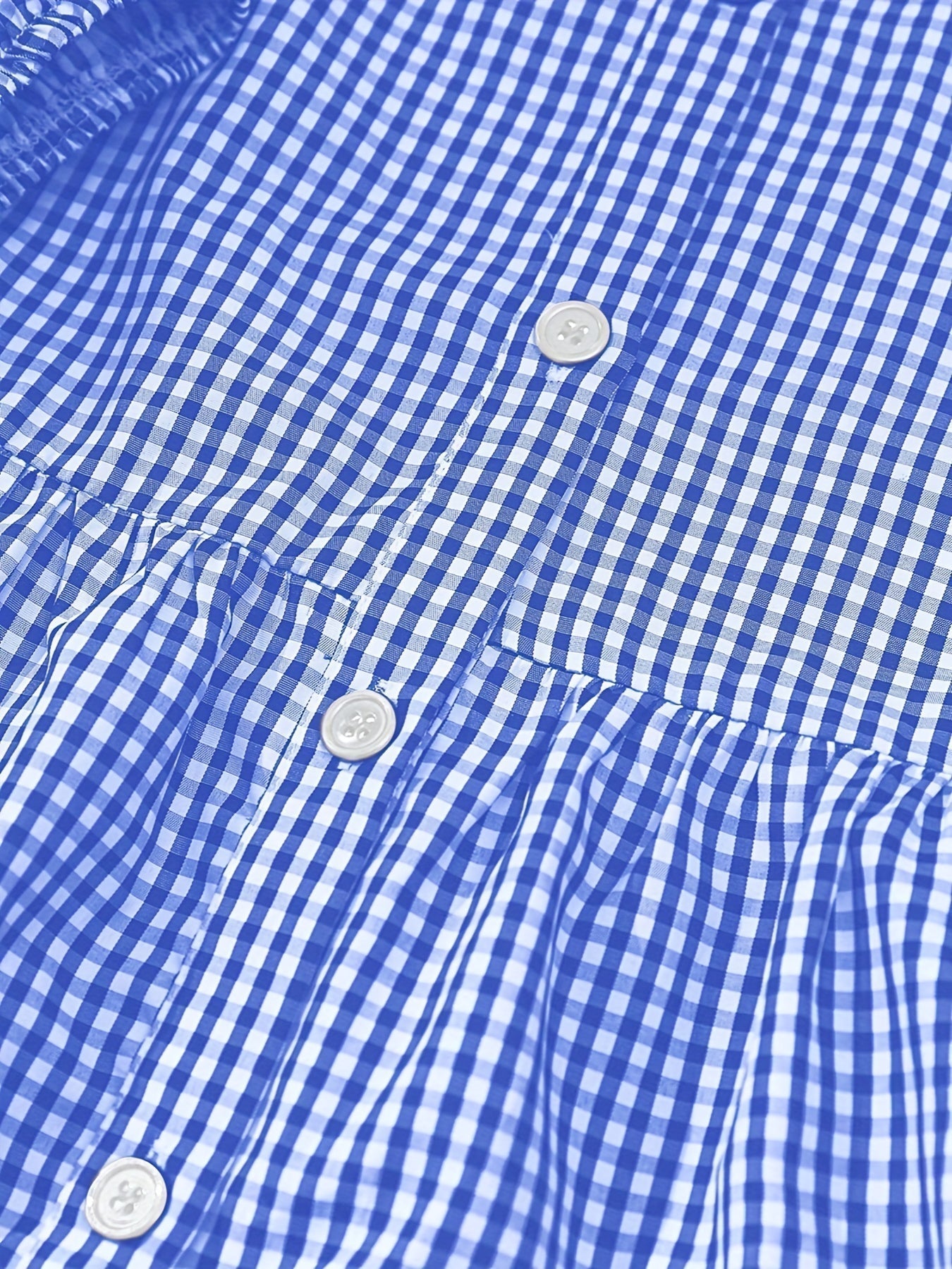 Daisy | Women's Gingham Tiered Mini Shirt Dress