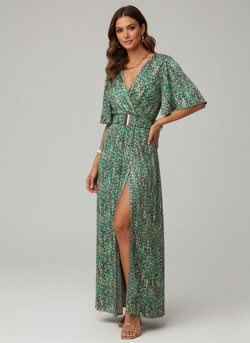 Jana | Women’s High Slit Wrap Maxi Dress