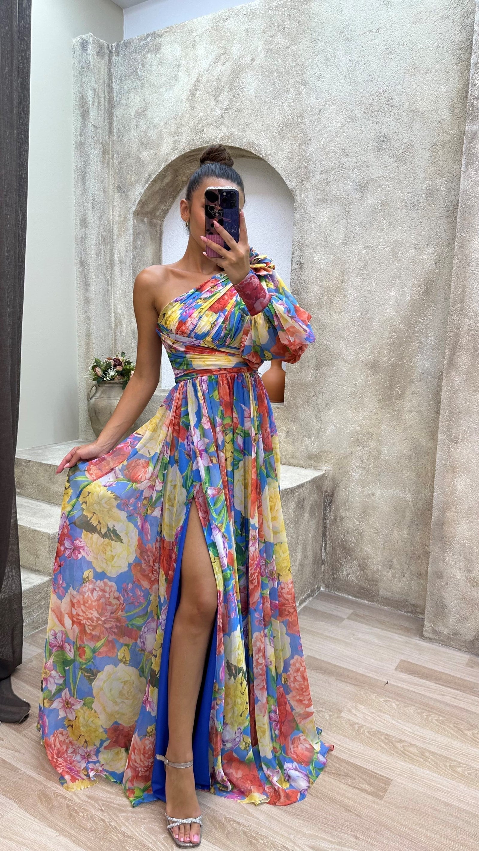 Dara | Women’s One-Shoulder Floral Maxi Dress