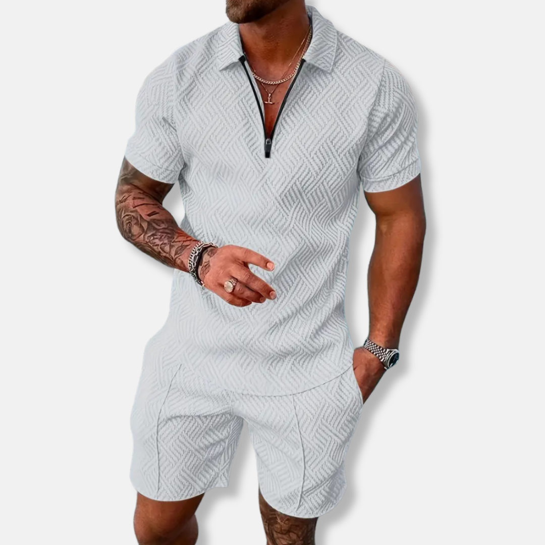 Quentin | Men’s Short Sleeve Quarter-Zip Set