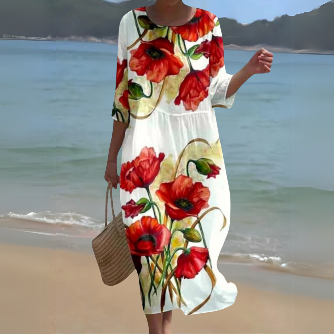 Kallie | Women’s Long Sleeve Caftan Maxi Dress