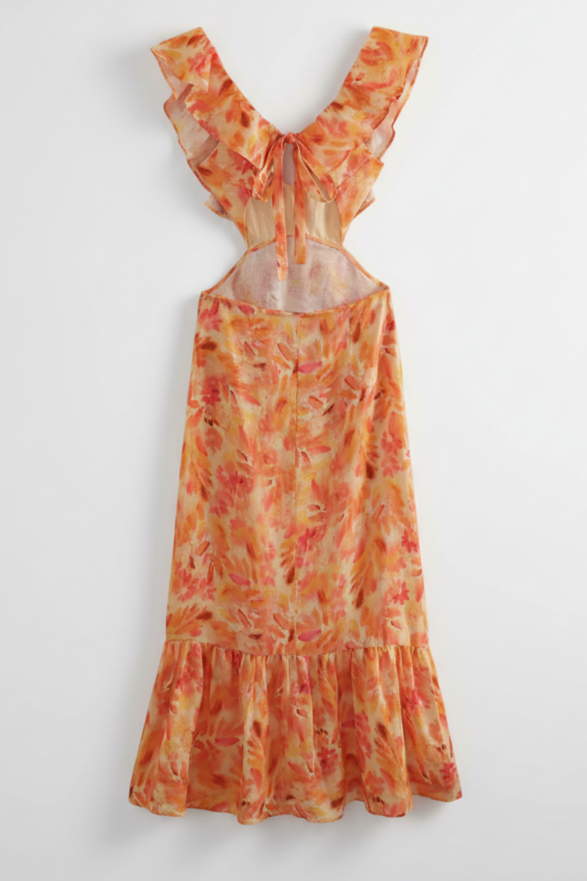 Gloria | Women’s Ruffle Strap Floral Maxi Dress