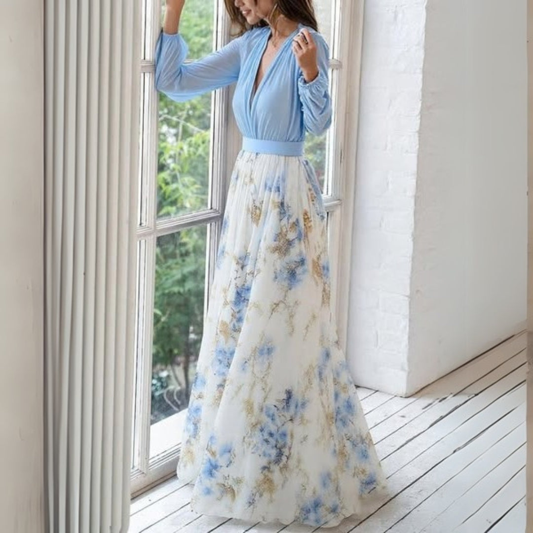 Gina | Women’s Long Sleeve Floral Maxi Dress
