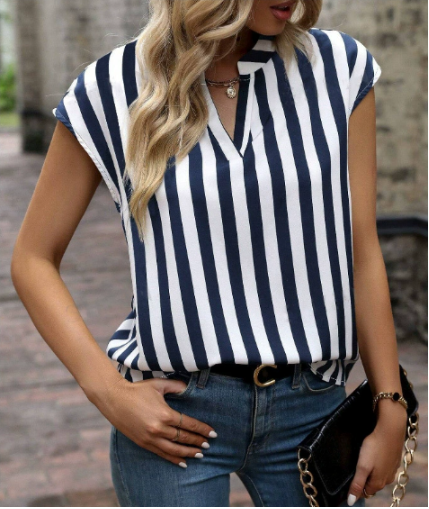 Odalys | Women’s Striped Sleeveless Blouse