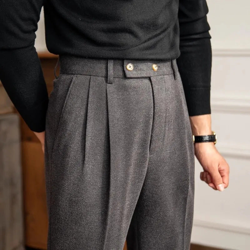 Arthur | Men's Double Button High Waisted Trousers