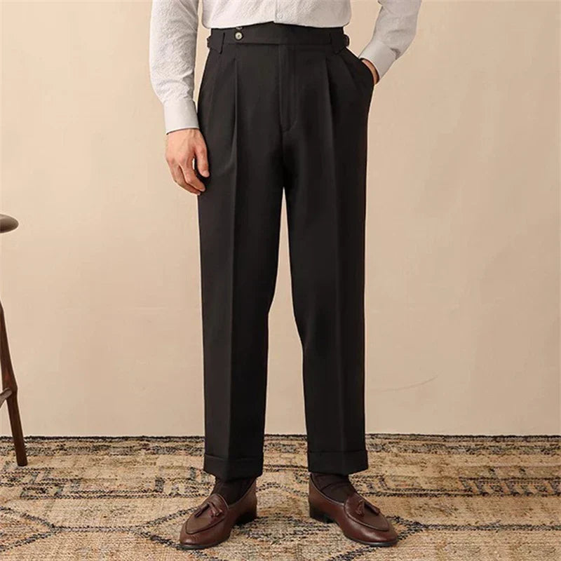Toby | Men’s Tailored High Waisted Trousers