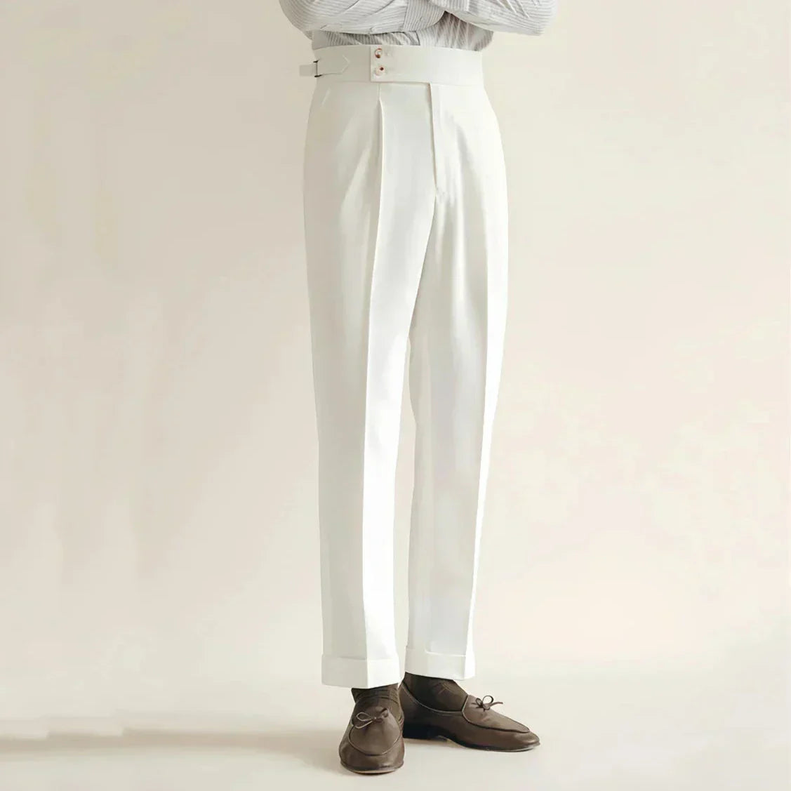 Dominic | Tailored Pleated High Rise Trousers