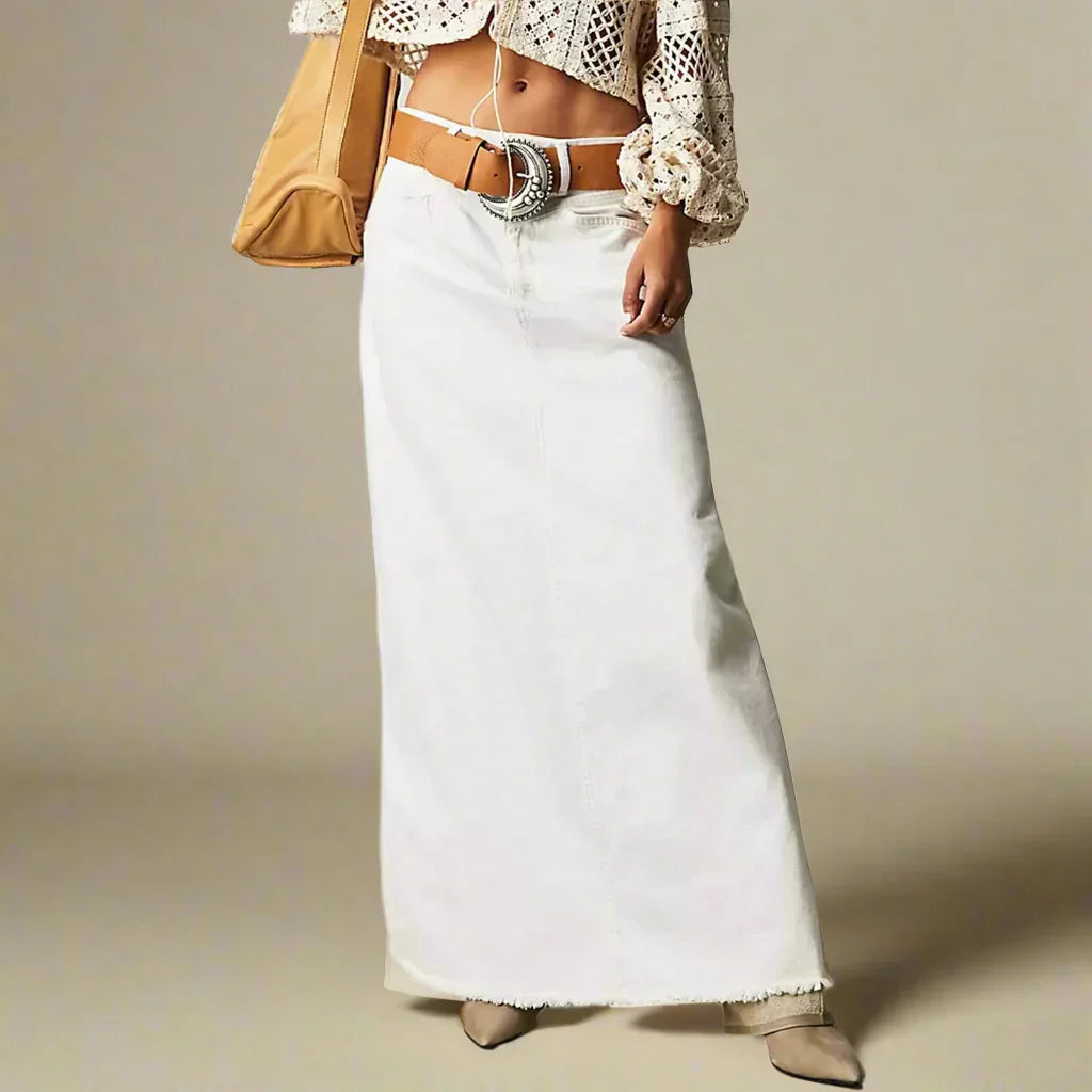 Alzbeta | Women’s Denim Maxi Skirt