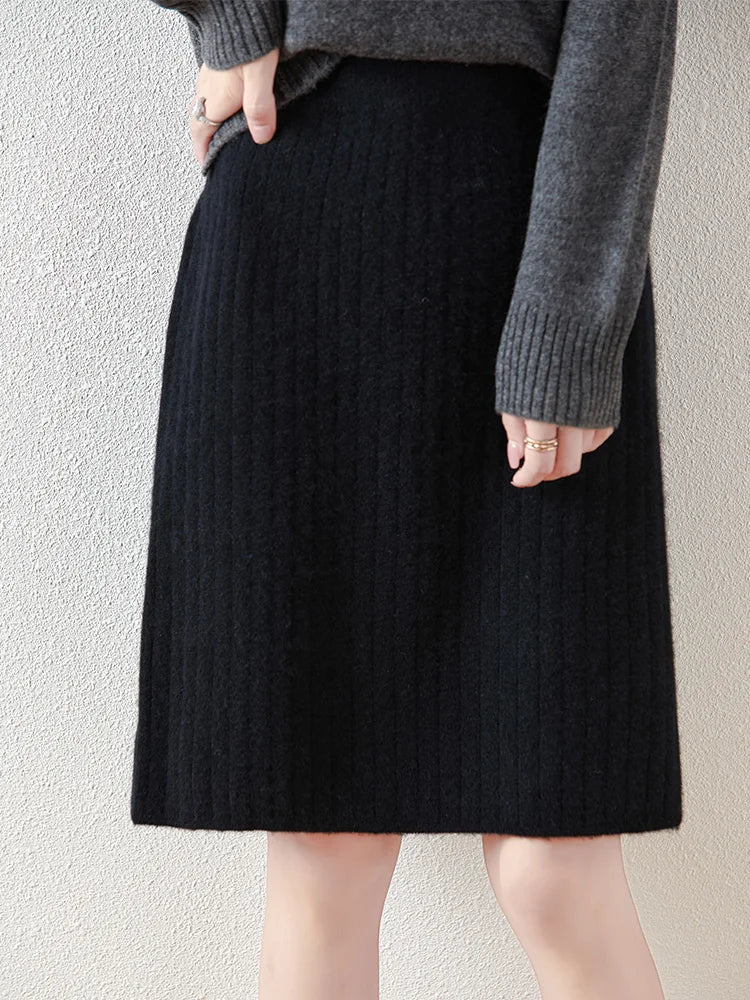 Borislava | Women’s Knit Midi Skirt