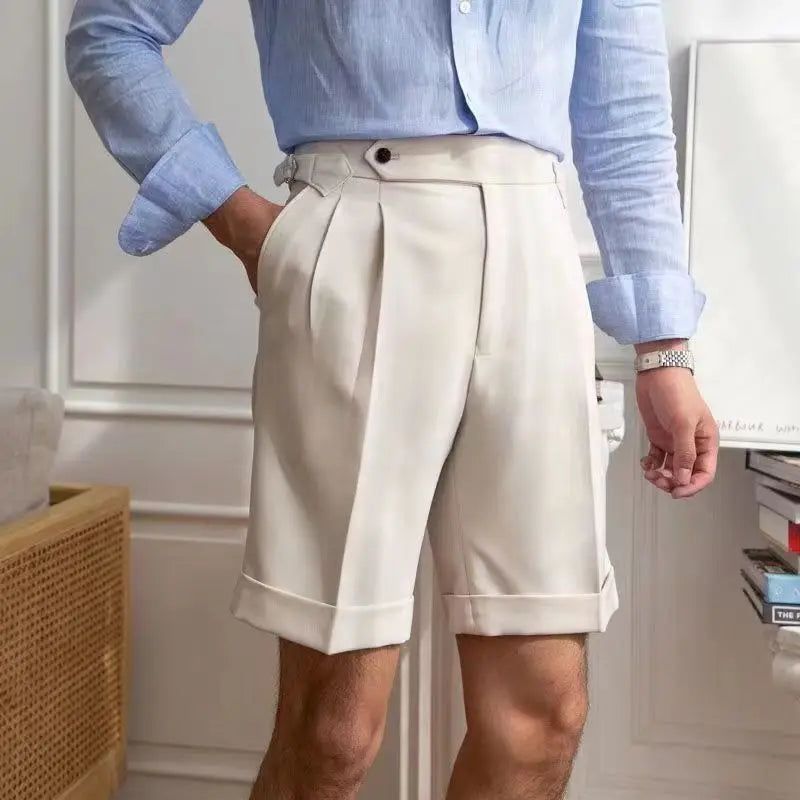 Edouard | Men's Men’s Tailored Pleated Shorts