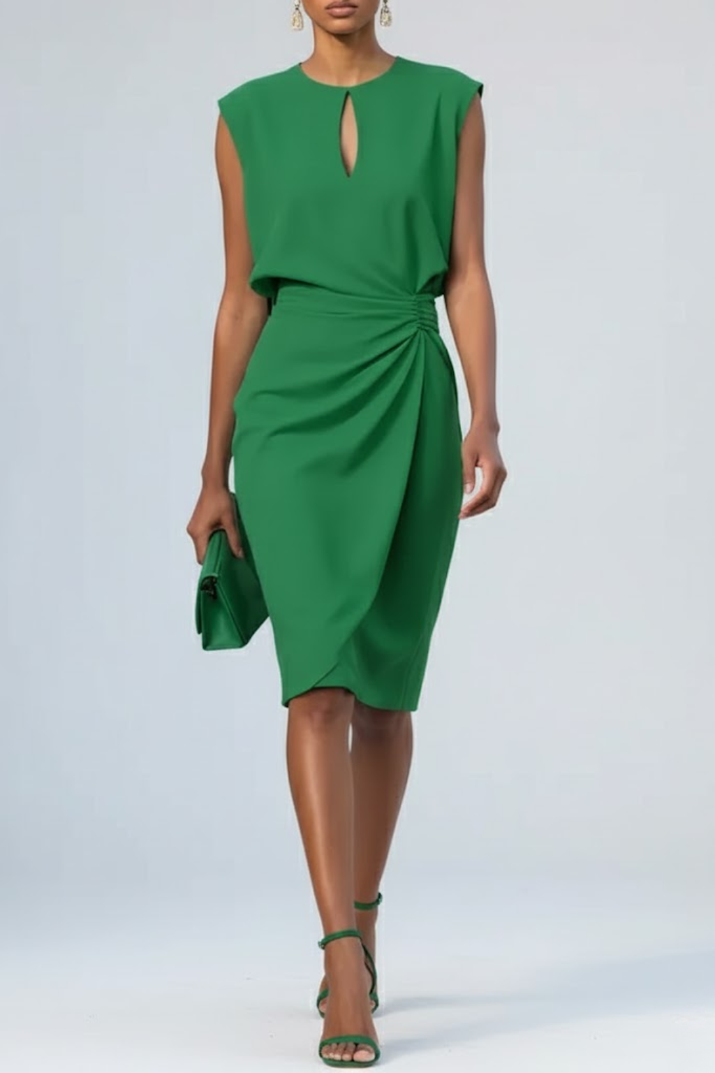 Sandy | Women’s Ruched Midi Dress