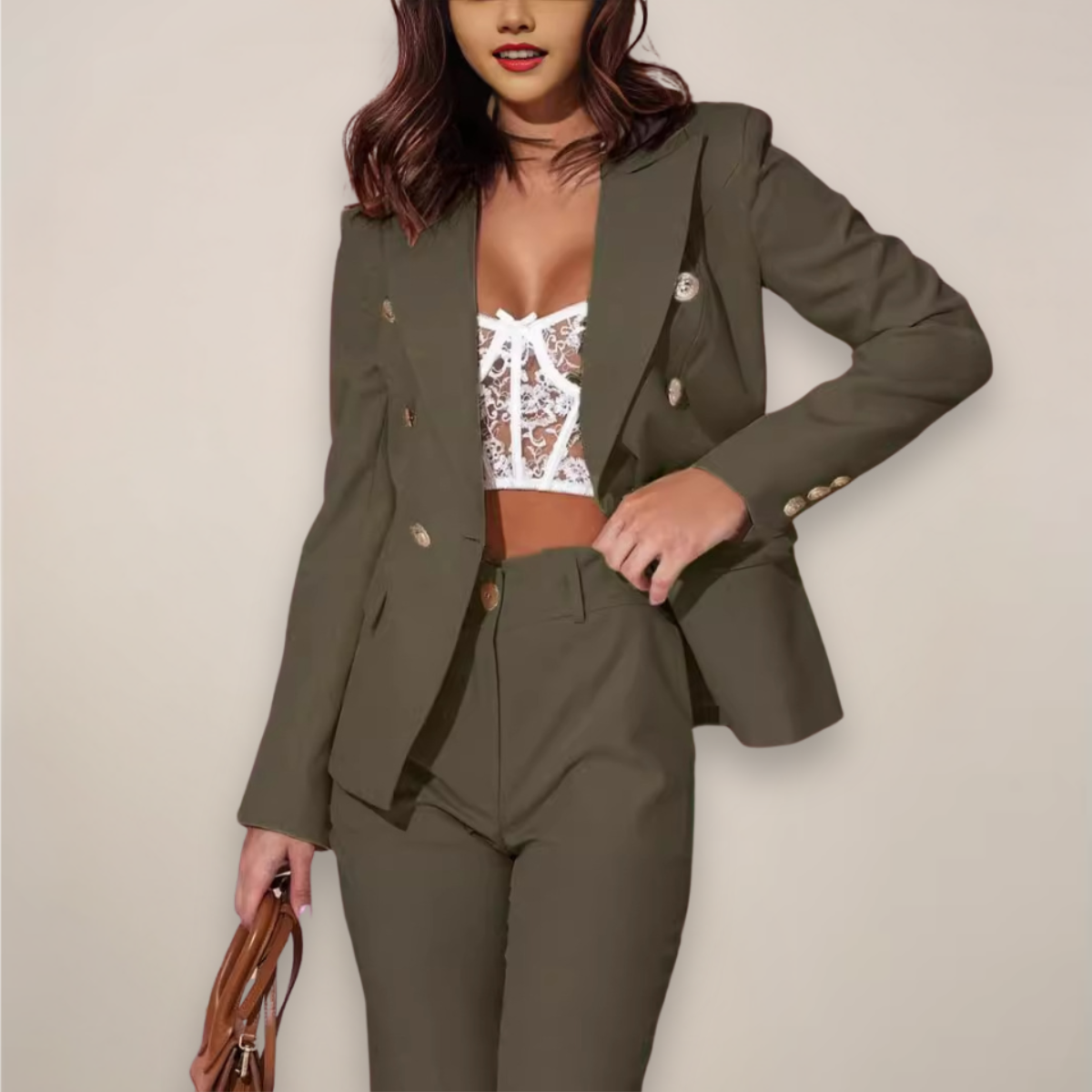Ursula | Women’s Scuba Knit Two-Piece Suit