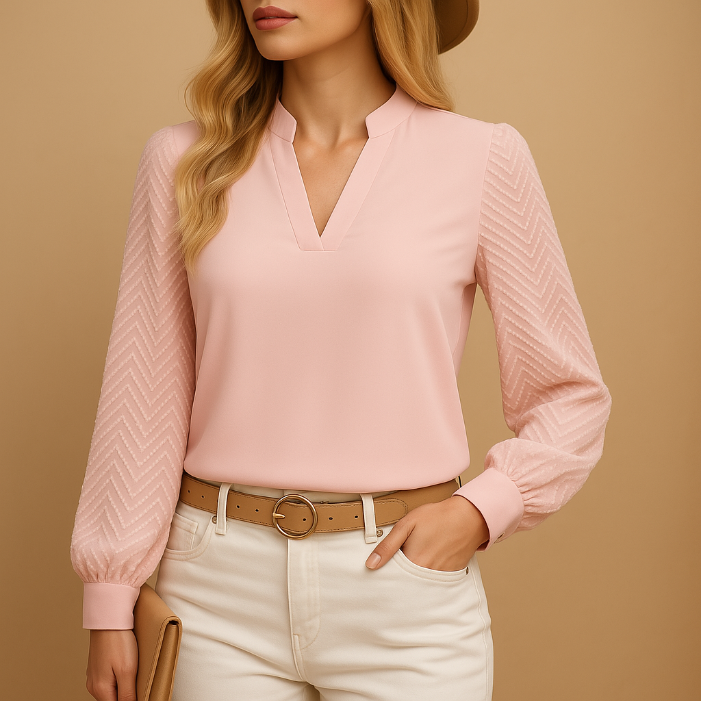 Arlena | Women’s Long Sleeve V-Neck Top