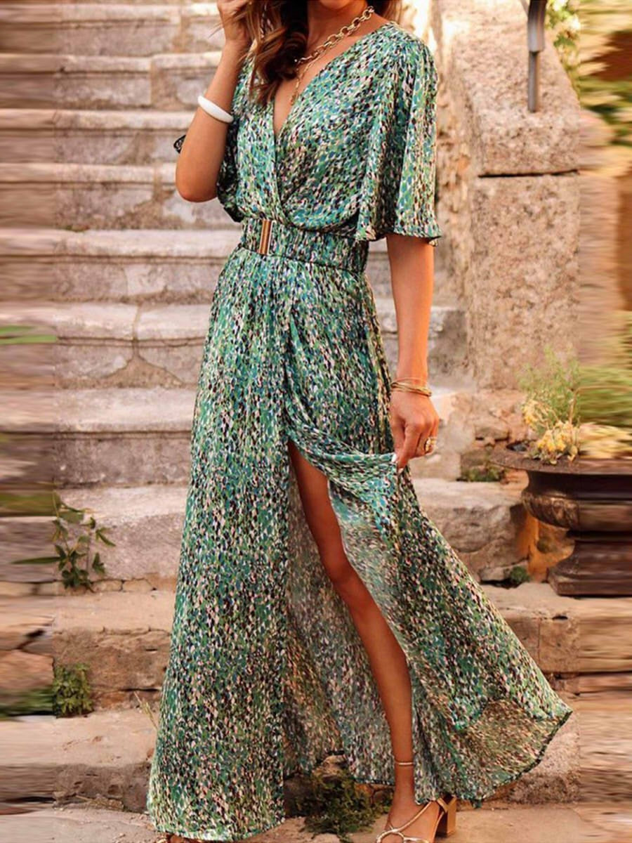 Jana | Women’s High Slit Wrap Maxi Dress
