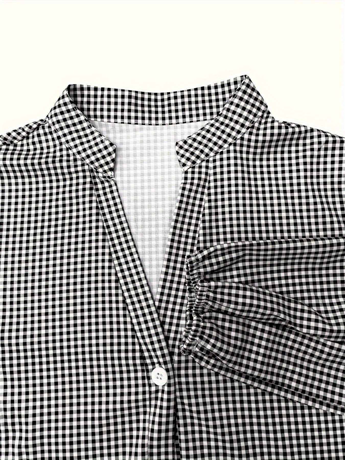 Daisy | Women's Gingham Tiered Mini Shirt Dress