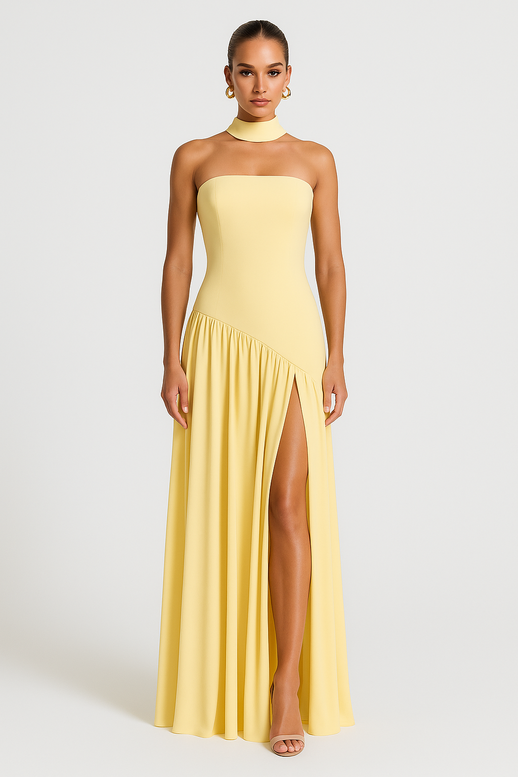 Delphine | Women’s High Slit Strapless Maxi Dress