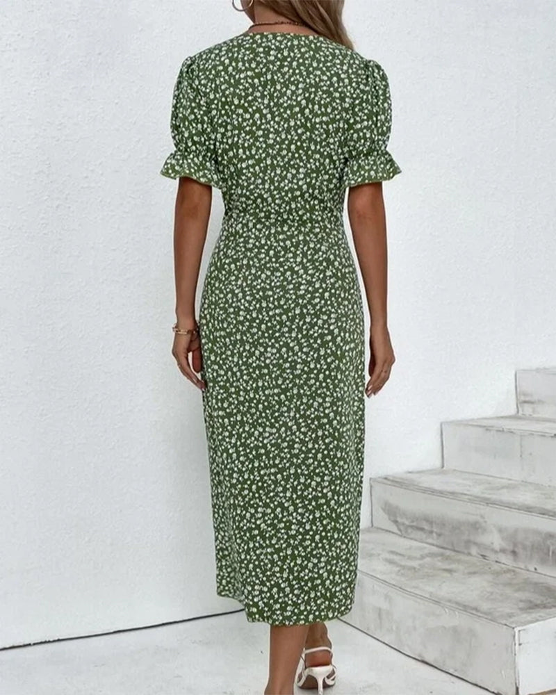 Khalee | Women’s Short Sleeve Midi Wrap Dress