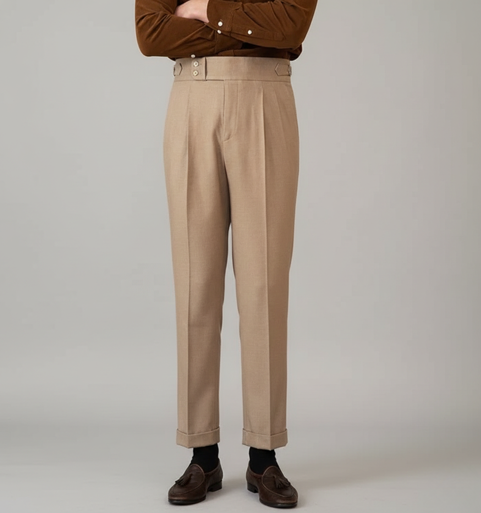 Jonathan | Men’s Straight Leg Tailored Cropped Trousers