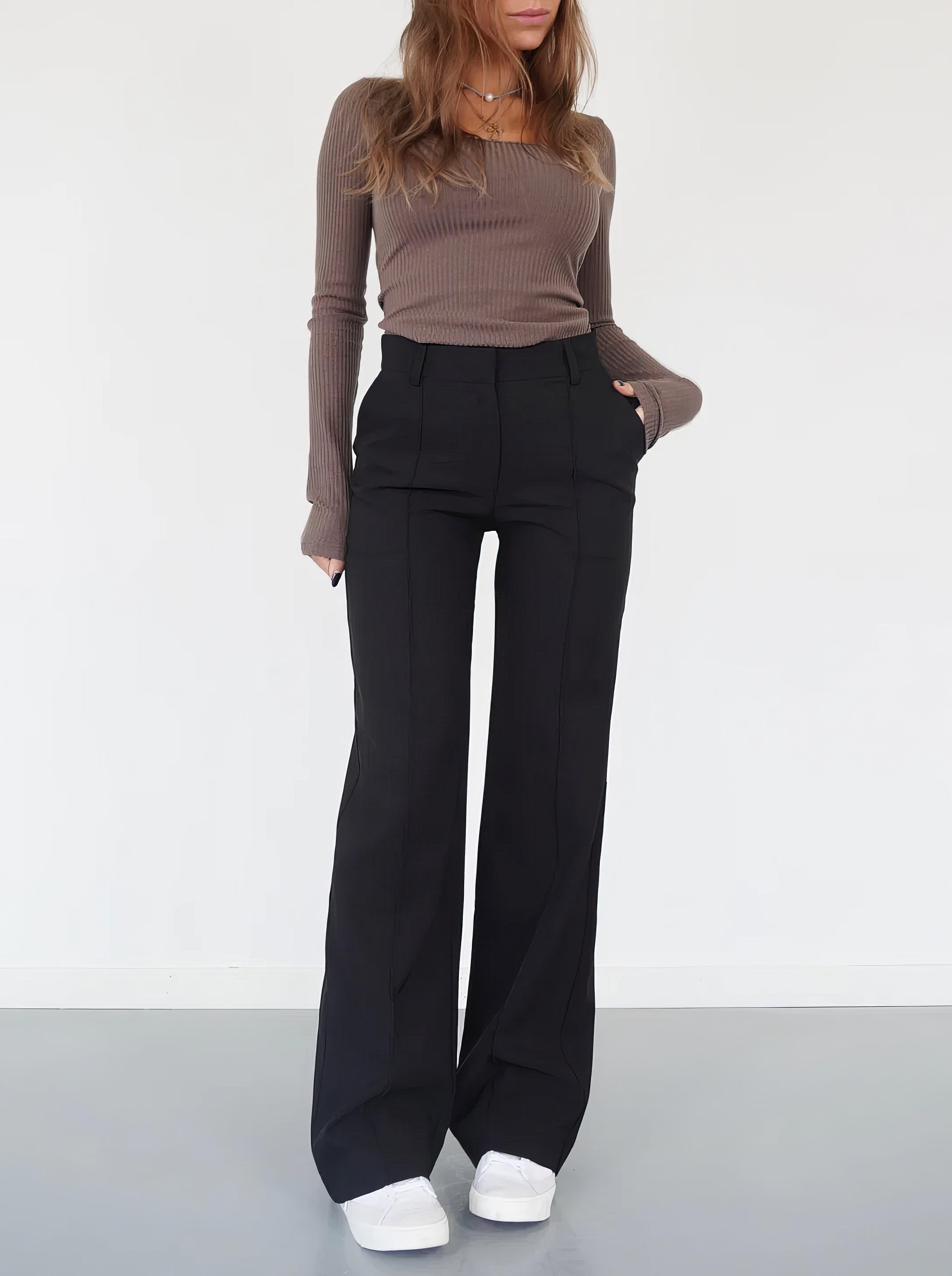 Eloise | Women’s High-Rise Pintuck Flowy Trousers