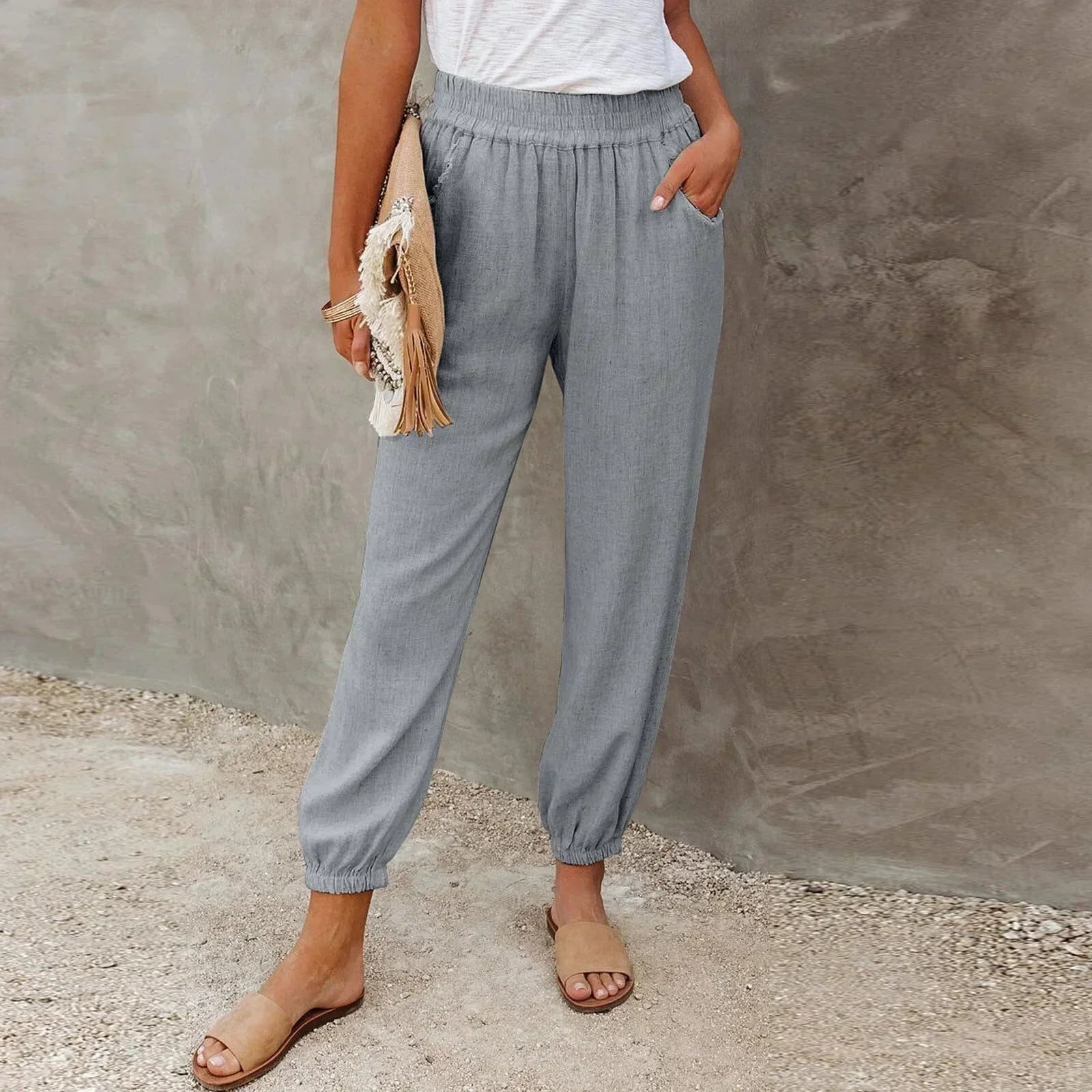 Agnes | Women’s Smocked Waist Harem Trousers