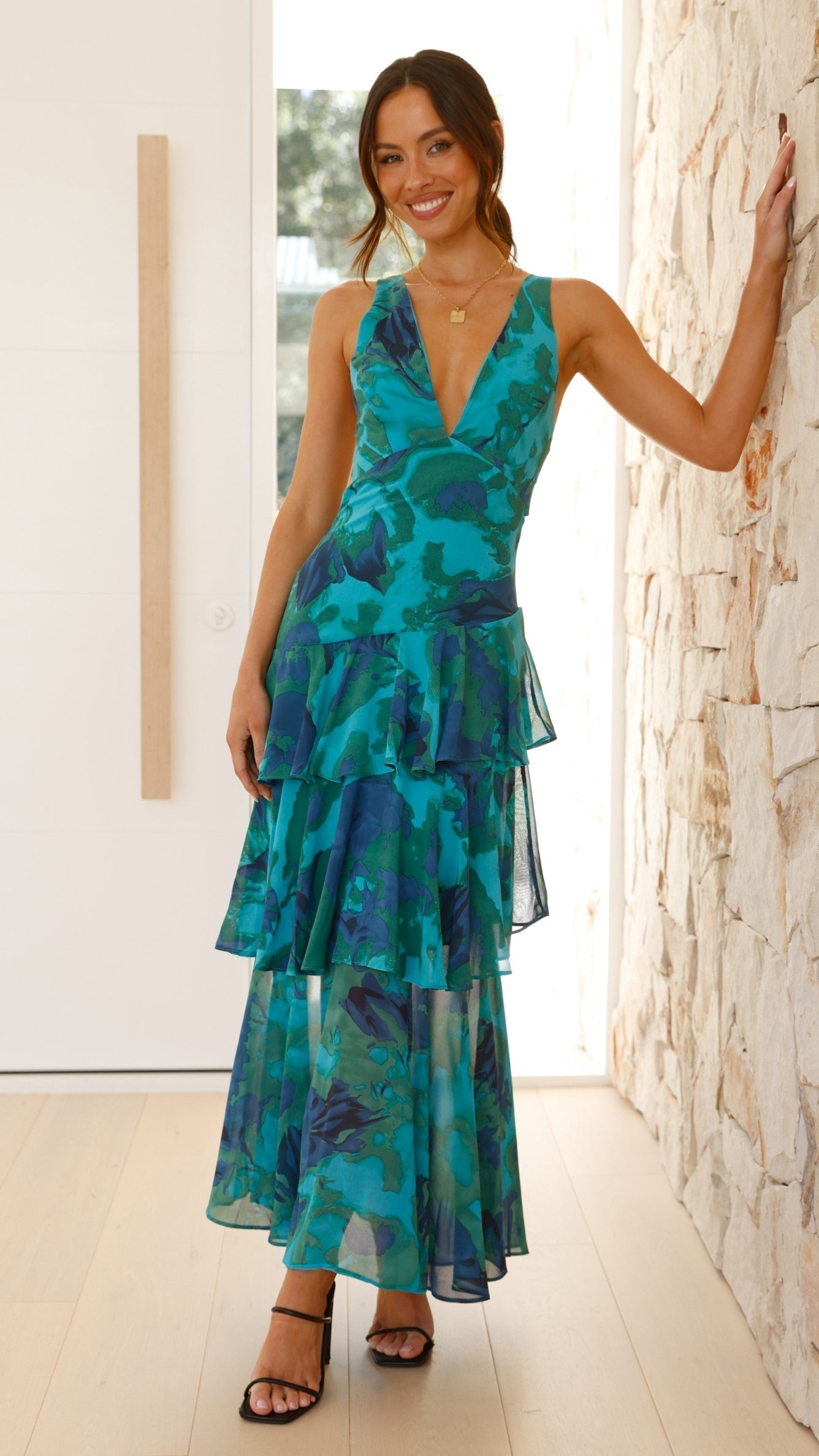 Daria | Women’s Floral Ruffled Maxi Dress