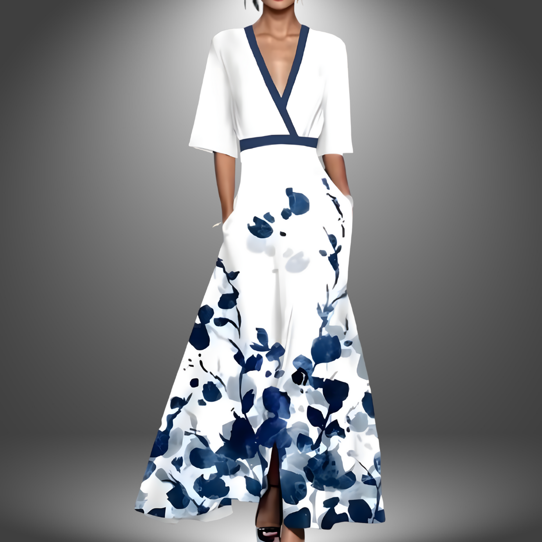 Emilia | Women’s Floral Mid Length Sleeve Maxi Dress