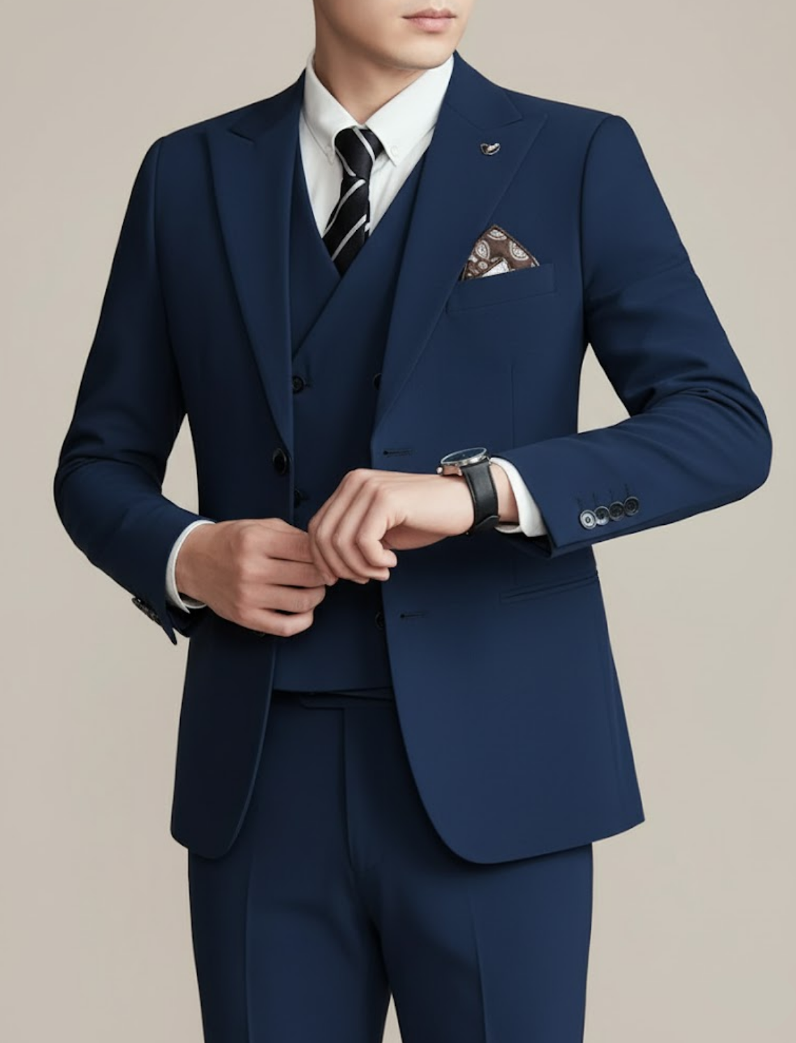 Aiden | Men’s Double-Breasted Three-Piece Suit