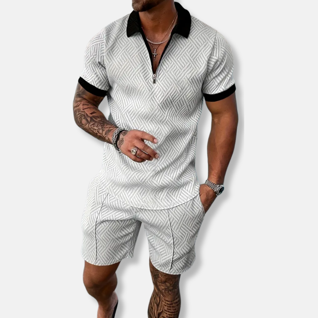 Quentin | Men’s Short Sleeve Quarter-Zip Set