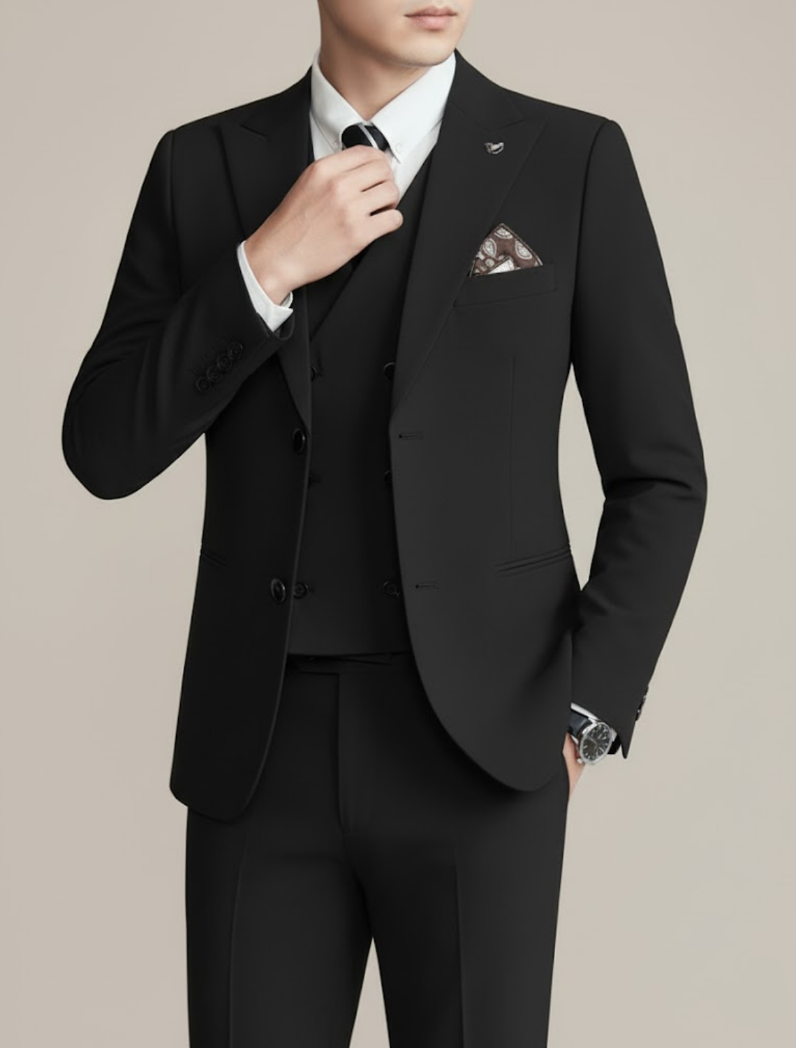 Aiden | Men’s Double-Breasted Three-Piece Suit