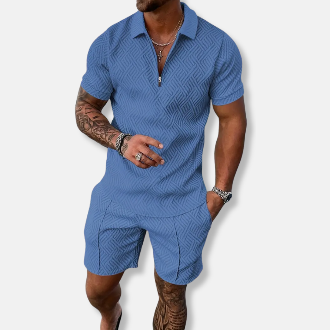 Quentin | Men’s Short Sleeve Quarter-Zip Set