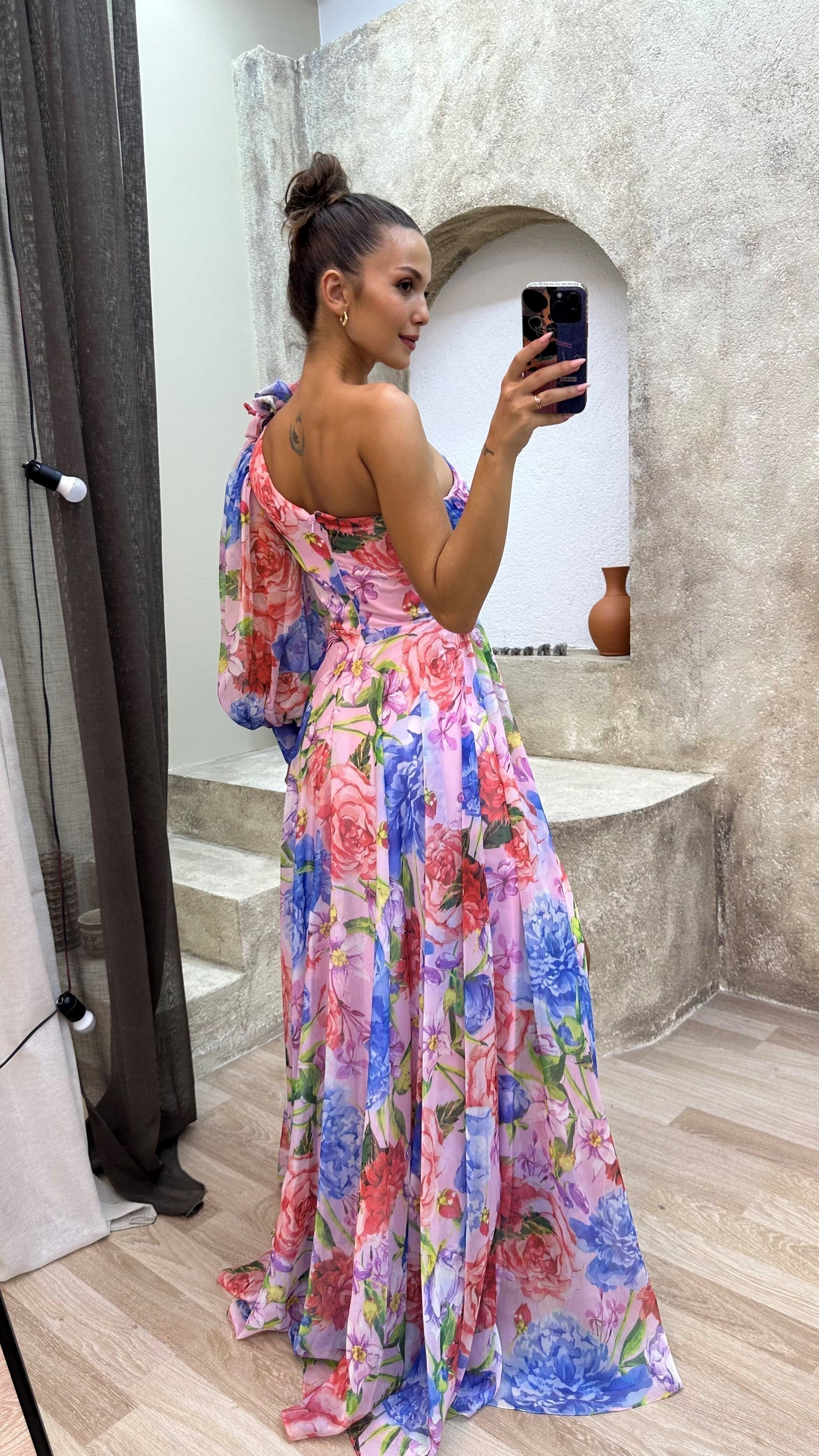 Dara | Women’s One-Shoulder Floral Maxi Dress