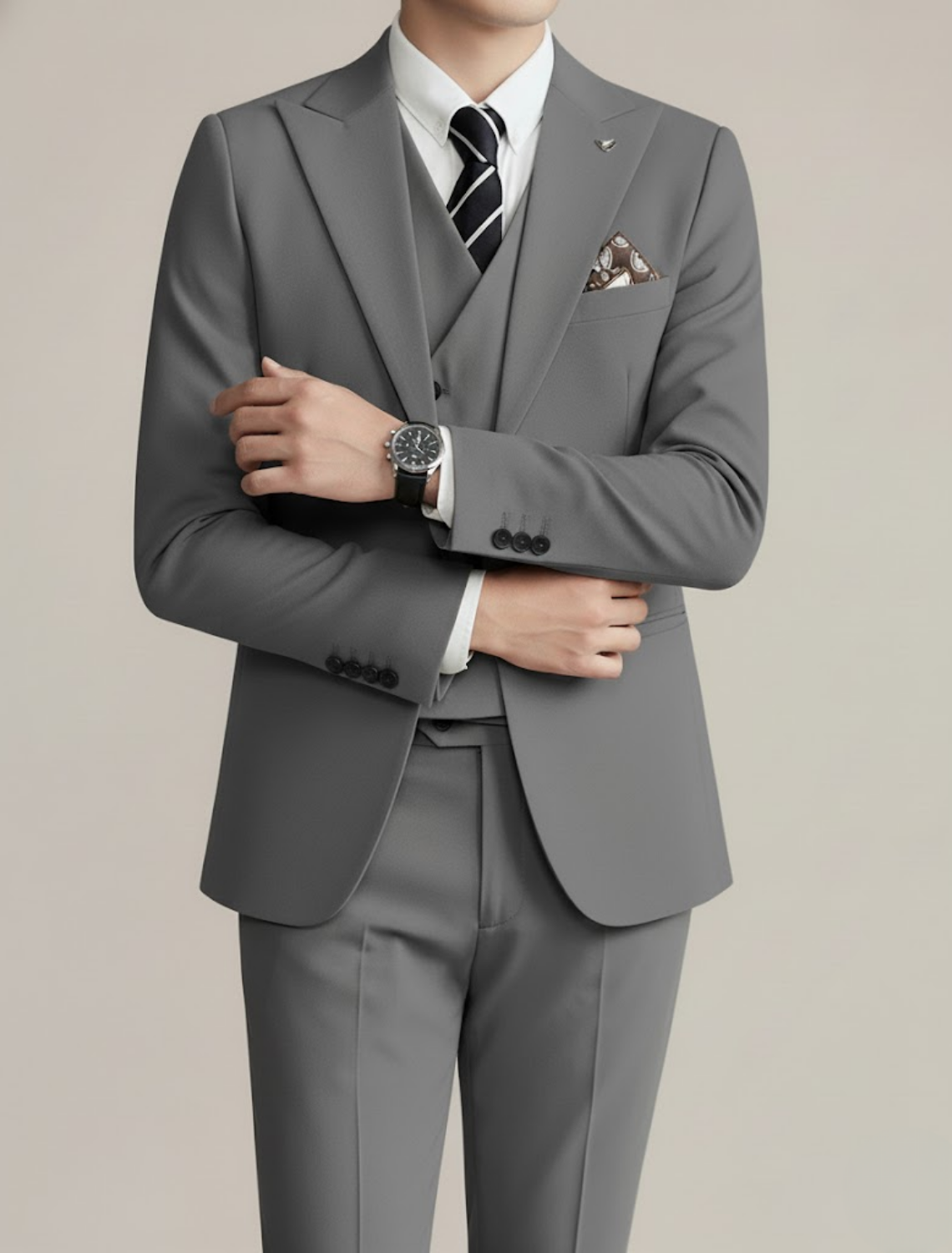 Aiden | Men’s Double-Breasted Three-Piece Suit