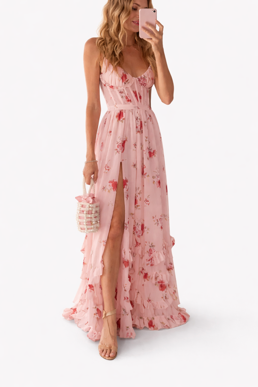 Lena | Women’s Sleeveless Floral Maxi Dress