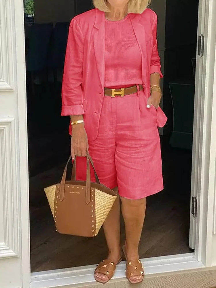 Nastassia | Women’s Blazer Shorts Two-Piece Set