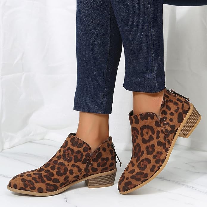 Riley | Women’s Ankle Low Heel Slip On Boots