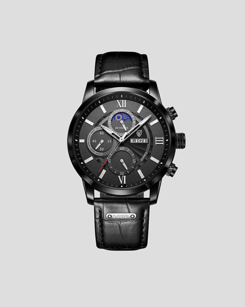 Benedict | Men’s Sun Moon Chronograph Watch