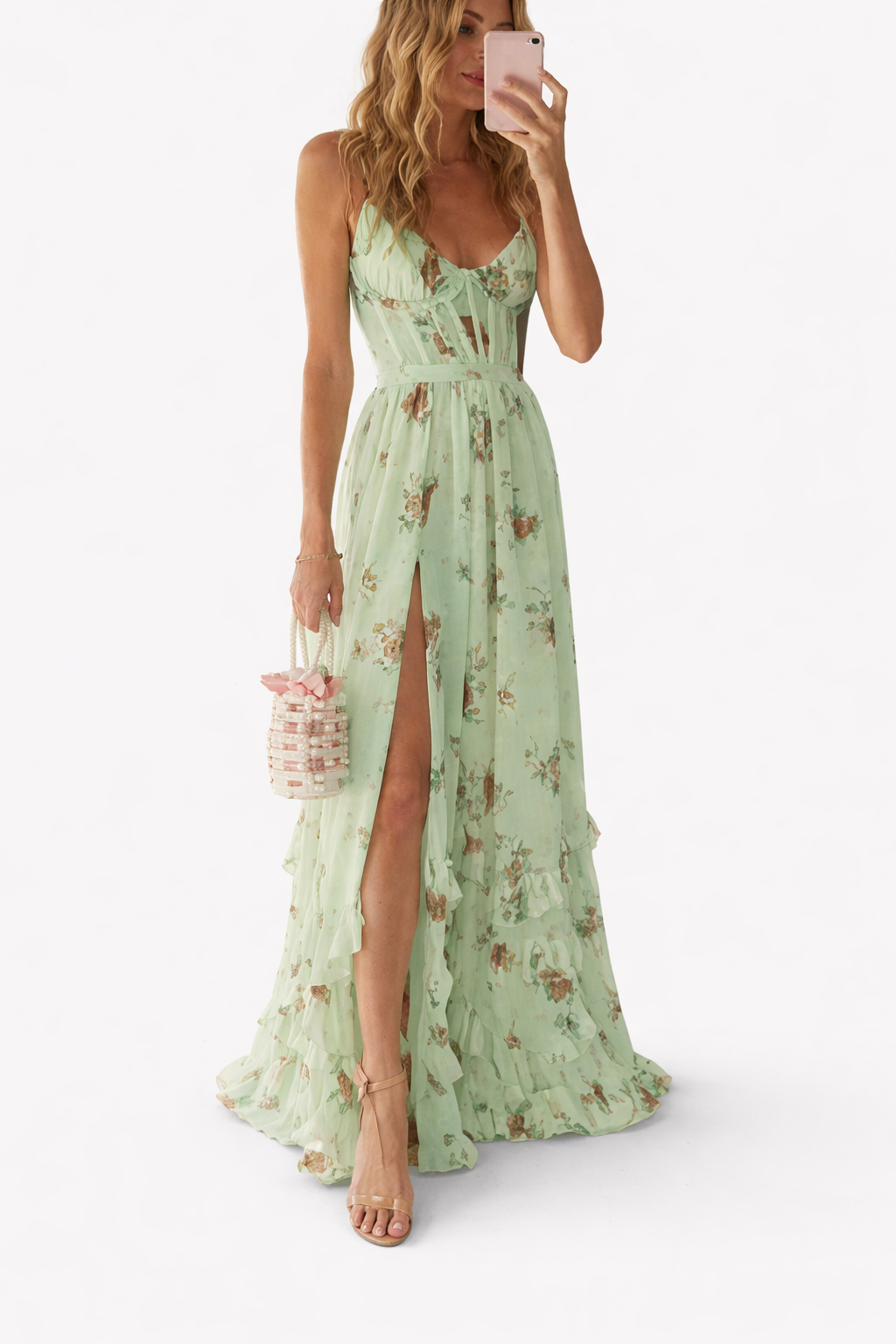 Lena | Women’s Sleeveless Floral Maxi Dress