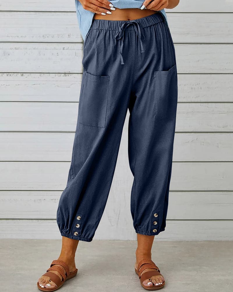 Chiara | Women’s Coastal Chic Cropped Harem Pants