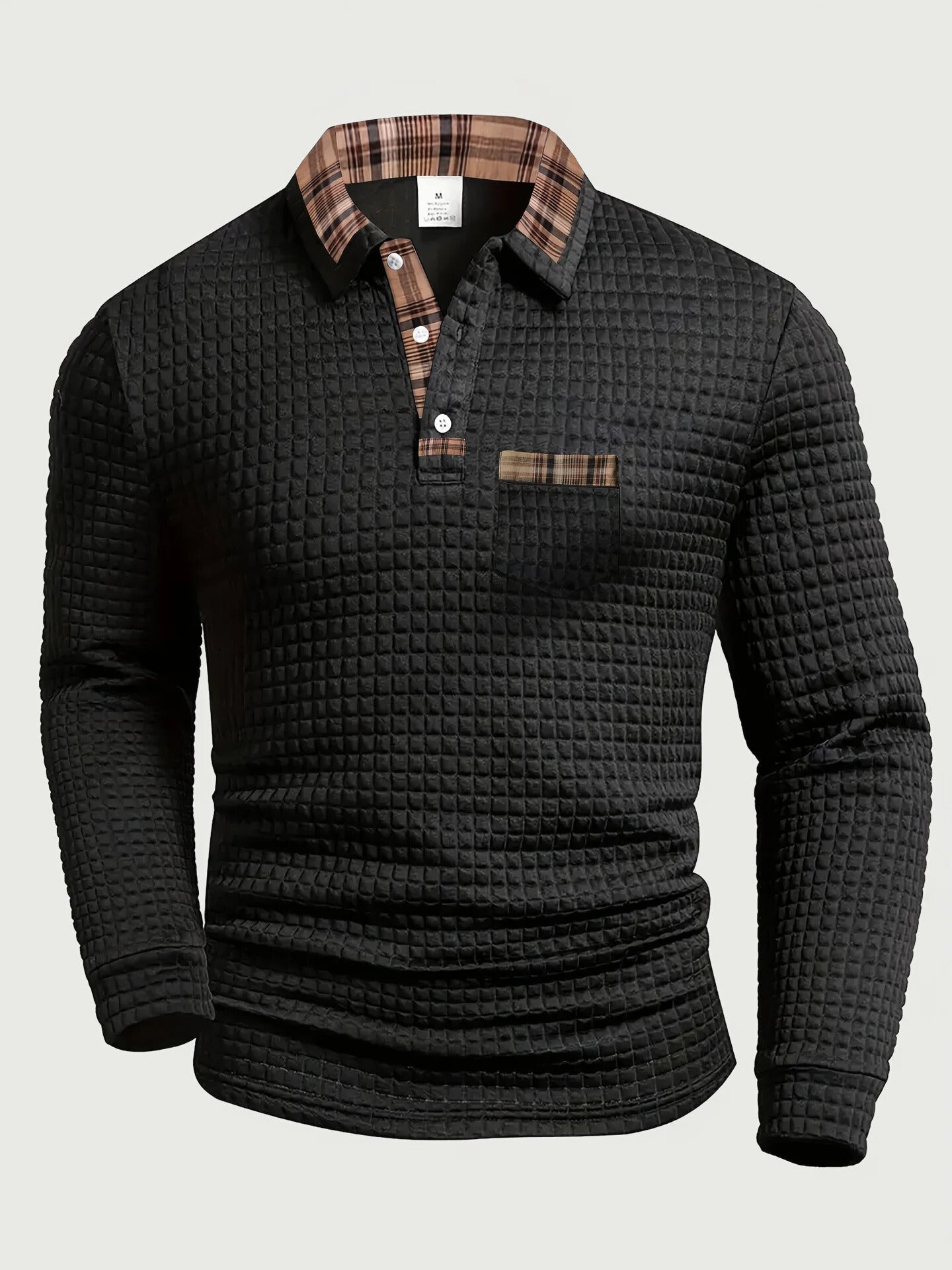 Lawrence | Men’s Textured Long Sleeve Polo