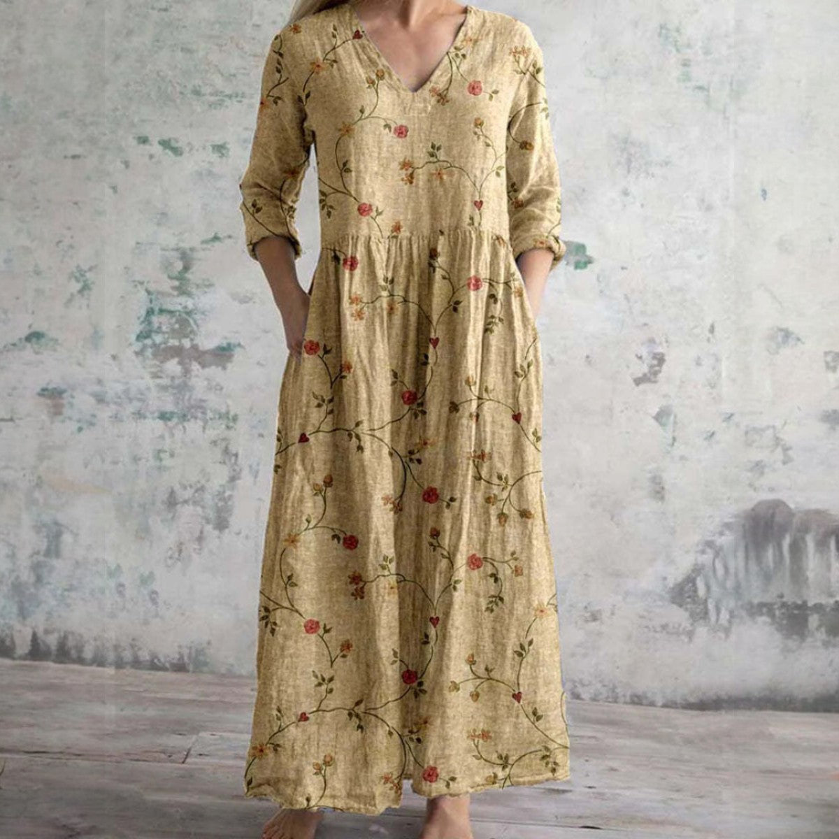 Livia | Women’s Long Sleeve Floral Maxi Dress
