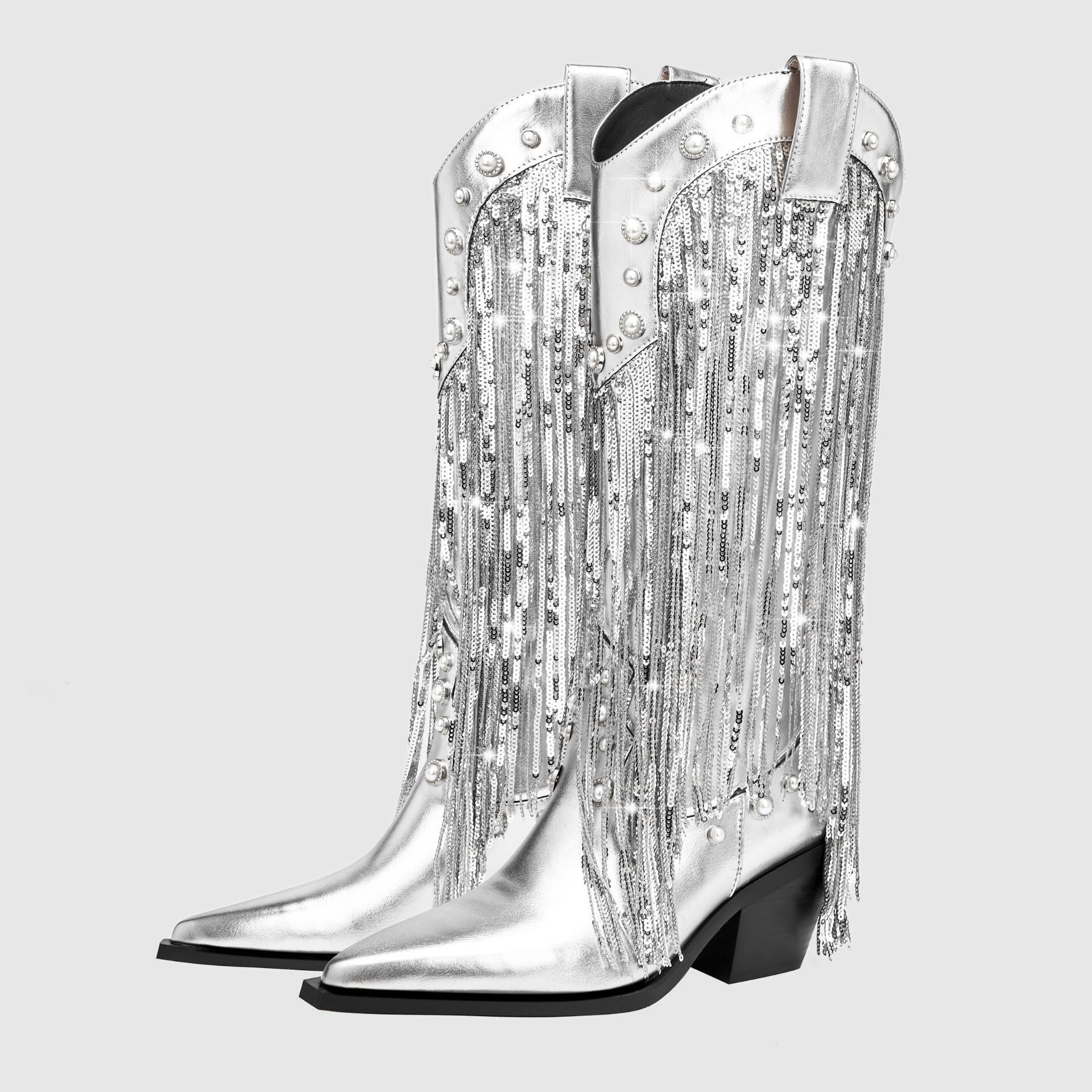 Monika | Women’s Fringe Cowboy Mid-Calf Boots
