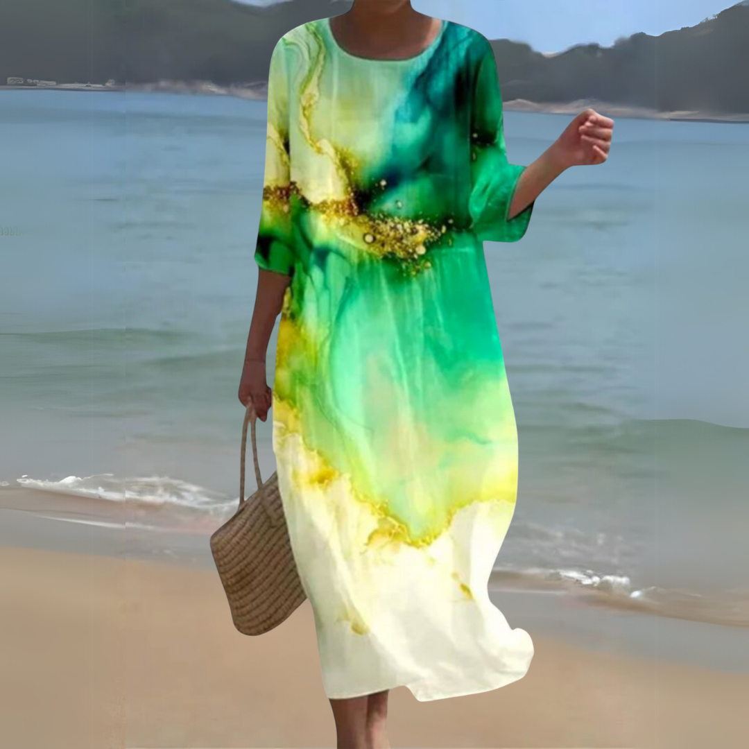Kallie | Women’s Long Sleeve Caftan Maxi Dress