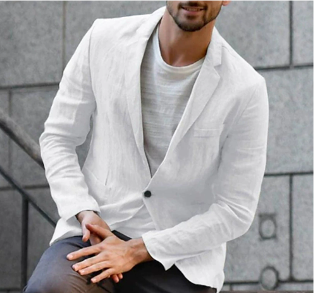 Thomas | Men’s Linen Tailored Blazer