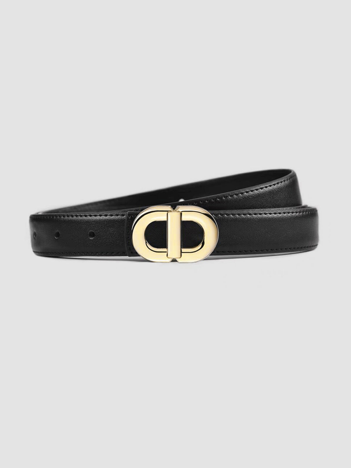 Dunja | Women’s Leather Round Buckle Belt