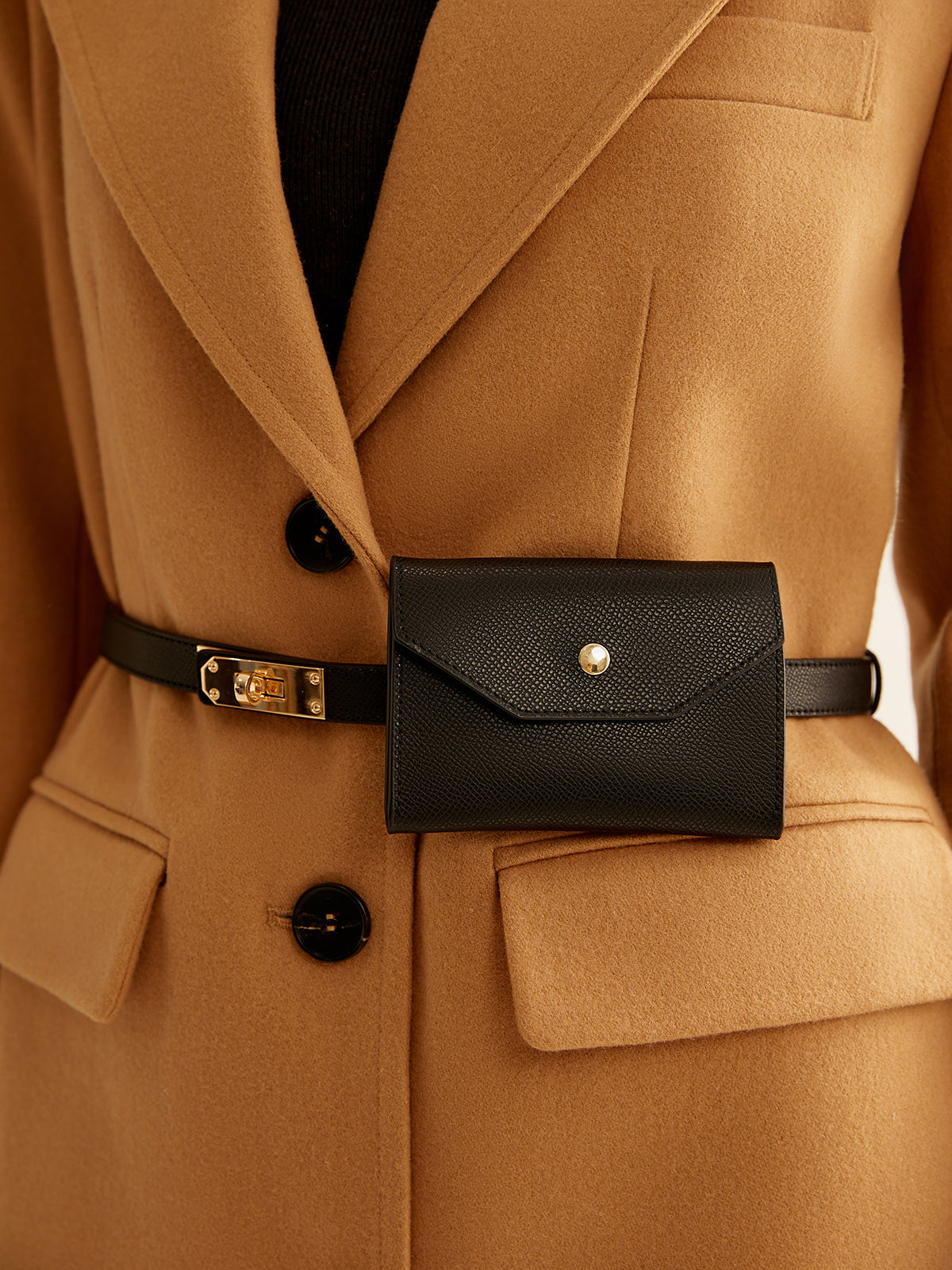 Silvia | Women’s Waist Metal Mini Belt Bag