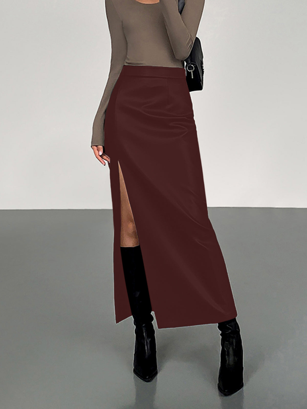 Agneta | Women’s Side Split Maxi Skirt