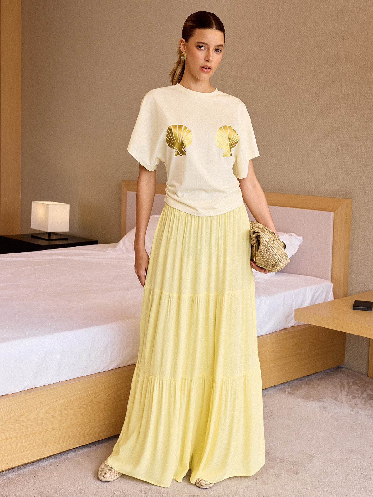 Severina | Women’s Airy Layered Maxi Skirt